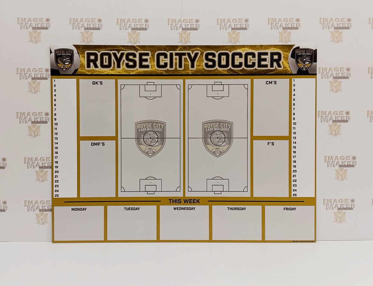 imagemakers4u's tweet image. Royse City girls soccer just leveled up. New boards, new energy, and a whole lot of heart on the field.
Thank you Coach Mikeska for trusting #imagemaker4u with your project! ⚽️
ImageMaker4U.com
#graphicdesign #dryeraseboard #customboards #roysecitytx #LadyBulldogs