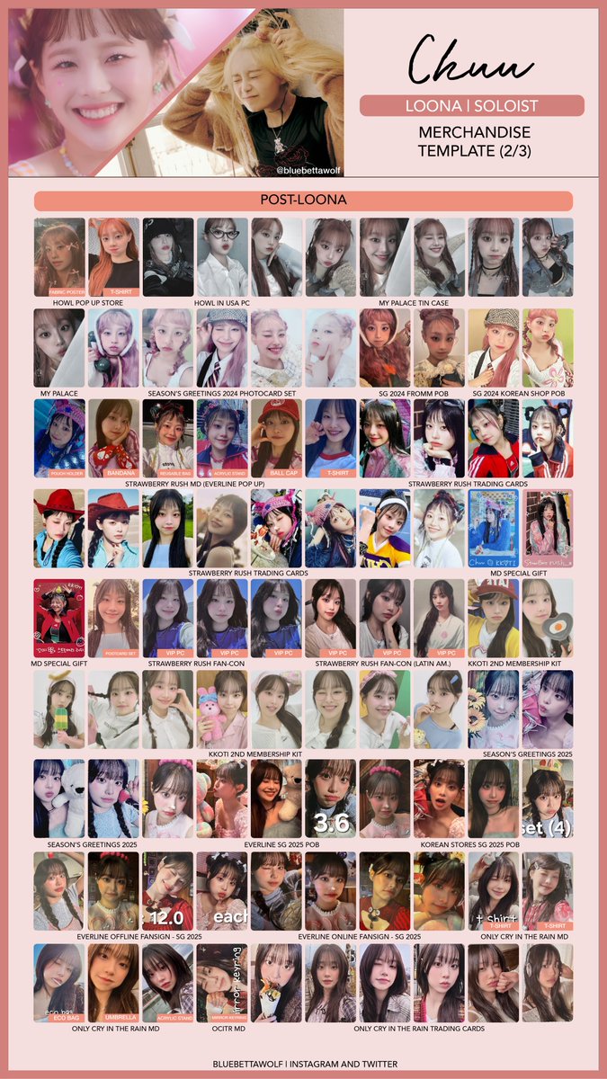 Loona / Soloists - Chuu Merchandise Photocard Template (last