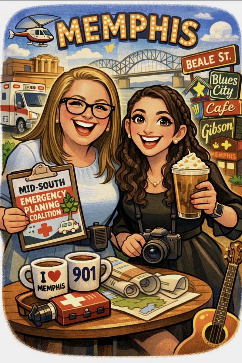 MSEPC__'s tweet photo. We couldn’t resist joining this new trend! 😅 It showcases not only our passion for emergency preparedness but also our love for Memphis and our passion for exploring and supporting local coffee shops.🤗
Here’s to blending our mission with local flavor! 😄 #EmergencyPreparedness https://t.co/RCwCSjN5Yx