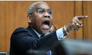 _DonNewman's tweet photo. Rep. Gregory Meeks is a moron. Does he not know that very few complicated questions have simple yes-or-no answers? I think he likes to hear his own voice shout and silence those he fears. https://t.co/2nEs1hI7di