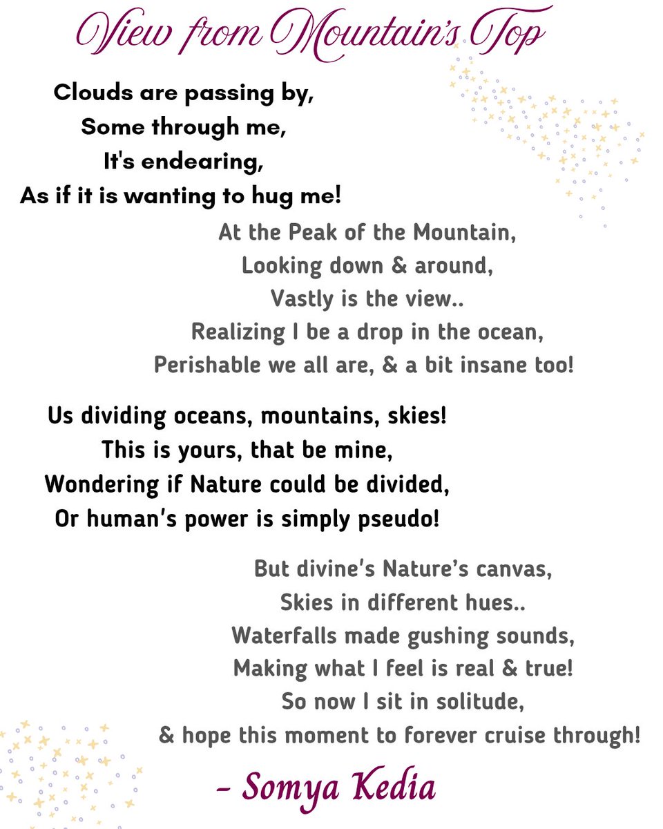 somyakedia's tweet photo. #poem  #poesia  #poet #poetry #naturequotes #nature  #naturephotography #natureperfection  #mountains #beauty #feelings #quotetoliveby #quotesgram #quotes  #quoteoftheday #quotedaily  #WritingCommunity #words  #writersnetwork  #writersofindia #Writer #somyakedia @somyakedia https://t.co/E0EfCHj4Bj