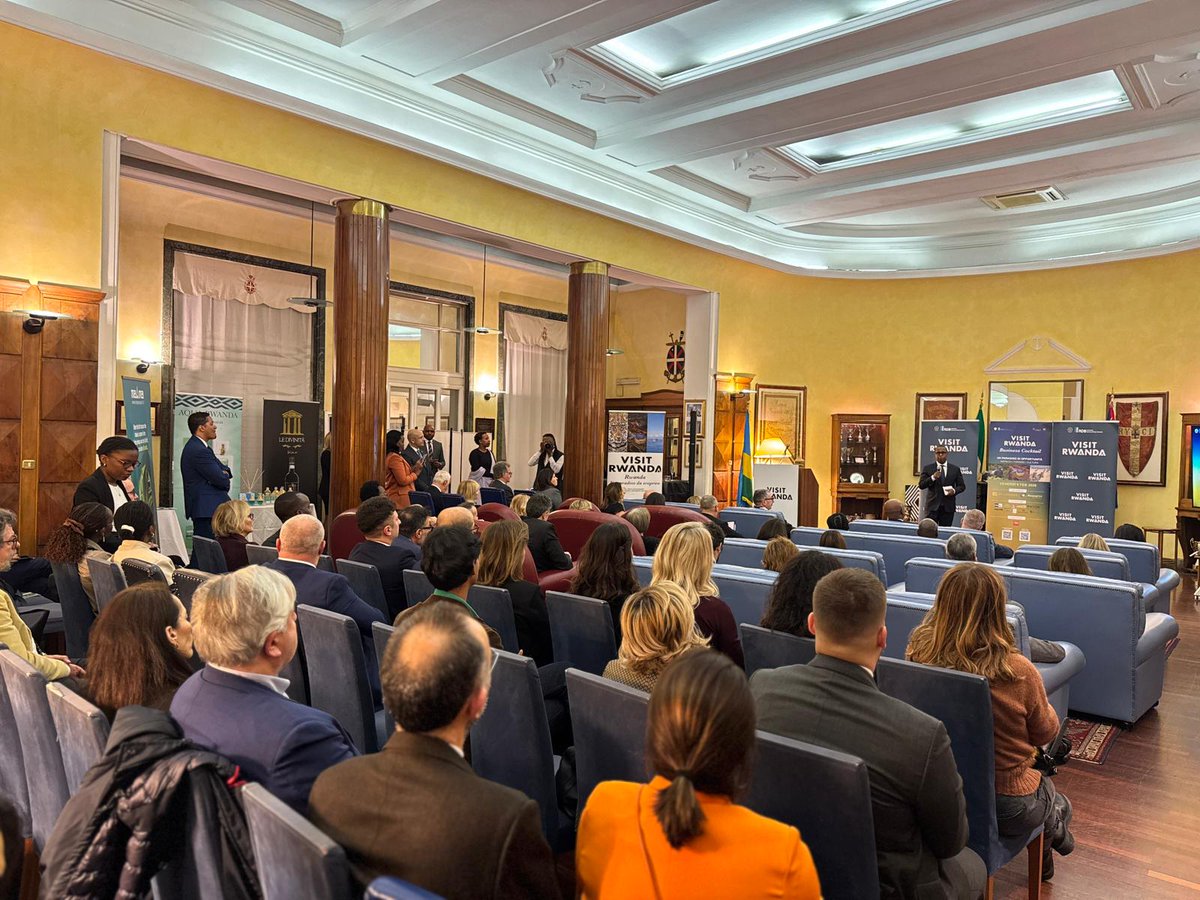 This evening in Rome, the Visit Rwanda Business Cocktail brought together leaders from Italy’s travel, investment and diplomatic sector to explore Rwanda’s tourism and investment opportunities.

The Rwandan delegation is led by Ambassador <a href="/FNimfura/">François Nkulikiyimfura</a>, Honorary Consul for Rwanda to