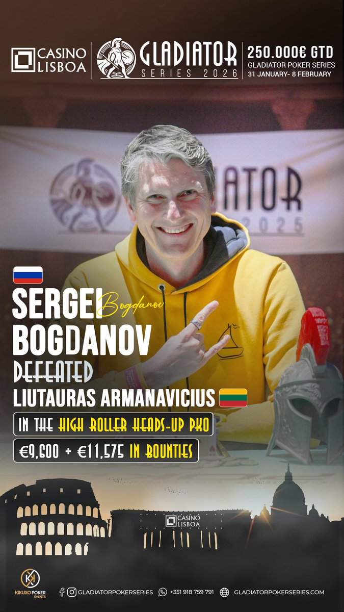 Gladiator Poker Series tweet media