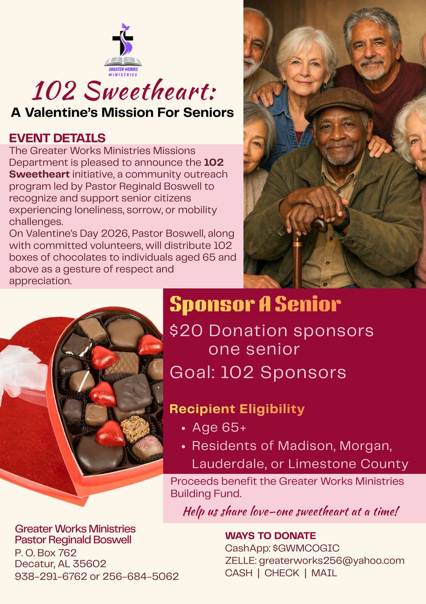 Show some love to a senior citizen on Valentines Day.