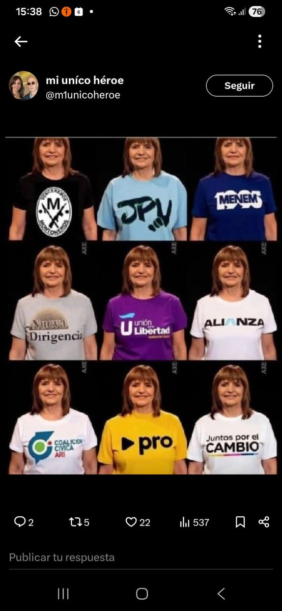 montedorado's tweet photo. LA COHERENCIA DE PATRICIA BULLRICH. https://t.co/nfsjSiRSCy
