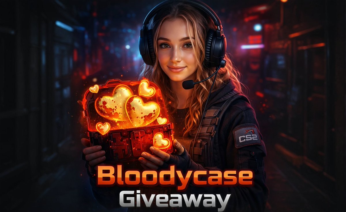 bloodycase_com's tweet photo. 🩸Bloodycase Love Giveaway🩸

🎁 Prize: Bloody Love Case 
🎉 5 winners across all our social media platforms!

➡️ How to enter:
✅ Write a funny, interesting comment with a GIF or meme related to Valentine's Day & CS2 👇🏻
✅ Tag your friend
✅ Like & repost this post

🍀 GL to everyone!
#Bloodycase #Giveaway