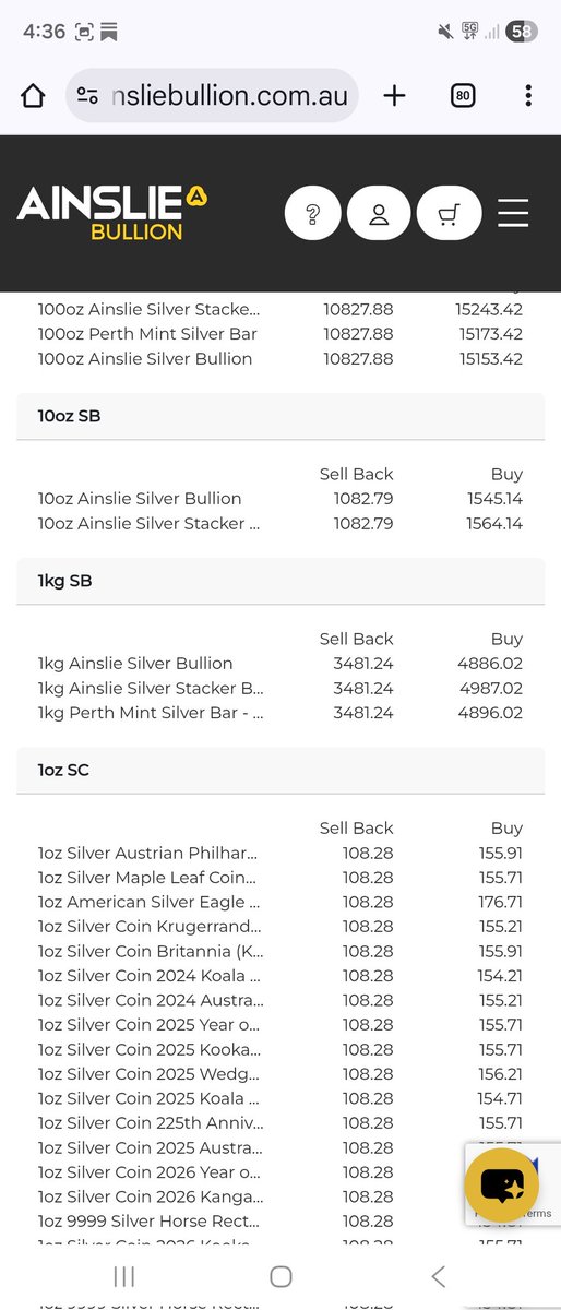 benforrest01's tweet photo. @SRSroccoReport In Australia the silver spreads are even juicer...in AUD
Silver Eagles 
Buyback price  = $108.29 
Sell to Price = $176.71 

100 ounce Perth Mint bars
Buy back price = $10,827
Sell back price = $15,173 https://t.co/8DQNI6nVc3