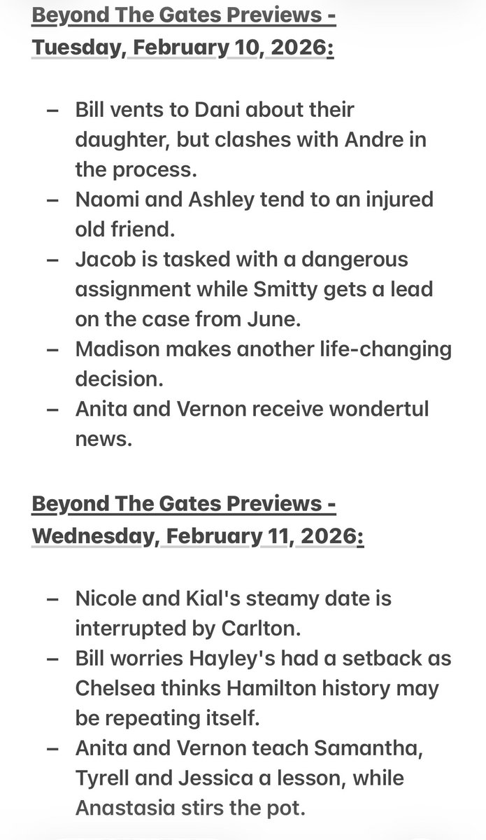 niki_smith1's tweet image. COMING UP next week on Beyond the Gates

❤️🩷 February 9th - February 13th ❤️ 🩷💕

🚨🚨 SPOILERS INCLUDED 🚨🚨 

#BeyondTheGates #BTG #Previews #Spoilers