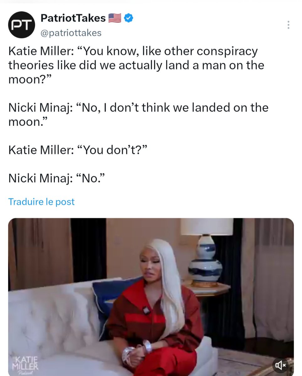 Nain_Portekoi's tweet image. Nicki Minaj ne croit pas que l'Homme est allé sur la Lune...
Faute d'études scientifiques sérieuses je ne peux pas affirmer que la stupidité cause le soutien à Trump...
Mais on peut quand même remarquer qu'il y a une forte corrélation entre les deux.