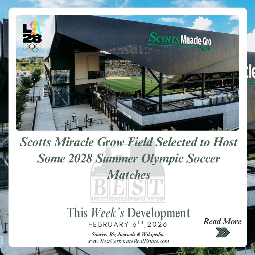 BestCorpRealtor's tweet photo. Scotts Miracle Gro Field Has Been Selected to Host Some 2028 LA Olympic Soccer Matches.

Read More Below:
https://t.co/H51n6a8vYp

#Columbus #Ohio #Soccer #Football #Olympics #ComingSoon #ThisWeeksDevelopment #CentralOhio #LAOlympics #SummerOlympics #Scotts #Tickets #February2026 https://t.co/nTxiTn5ouq