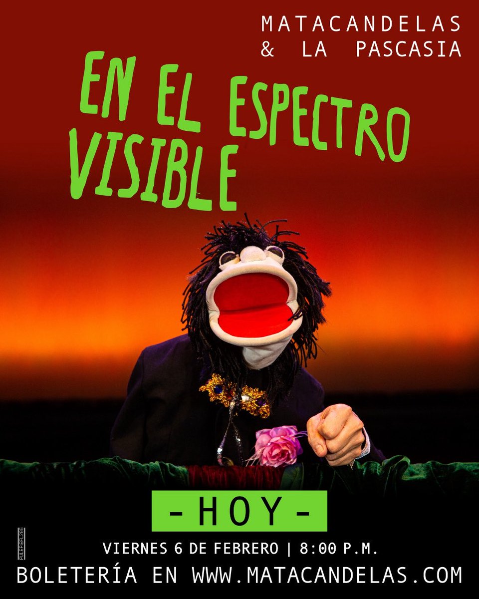 matacandelas's tweet photo. En el espectro visible 👻

HOY
8:00pm

Boletería en 
https://t.co/G5inj18r9p https://t.co/U1hP1nTE29
