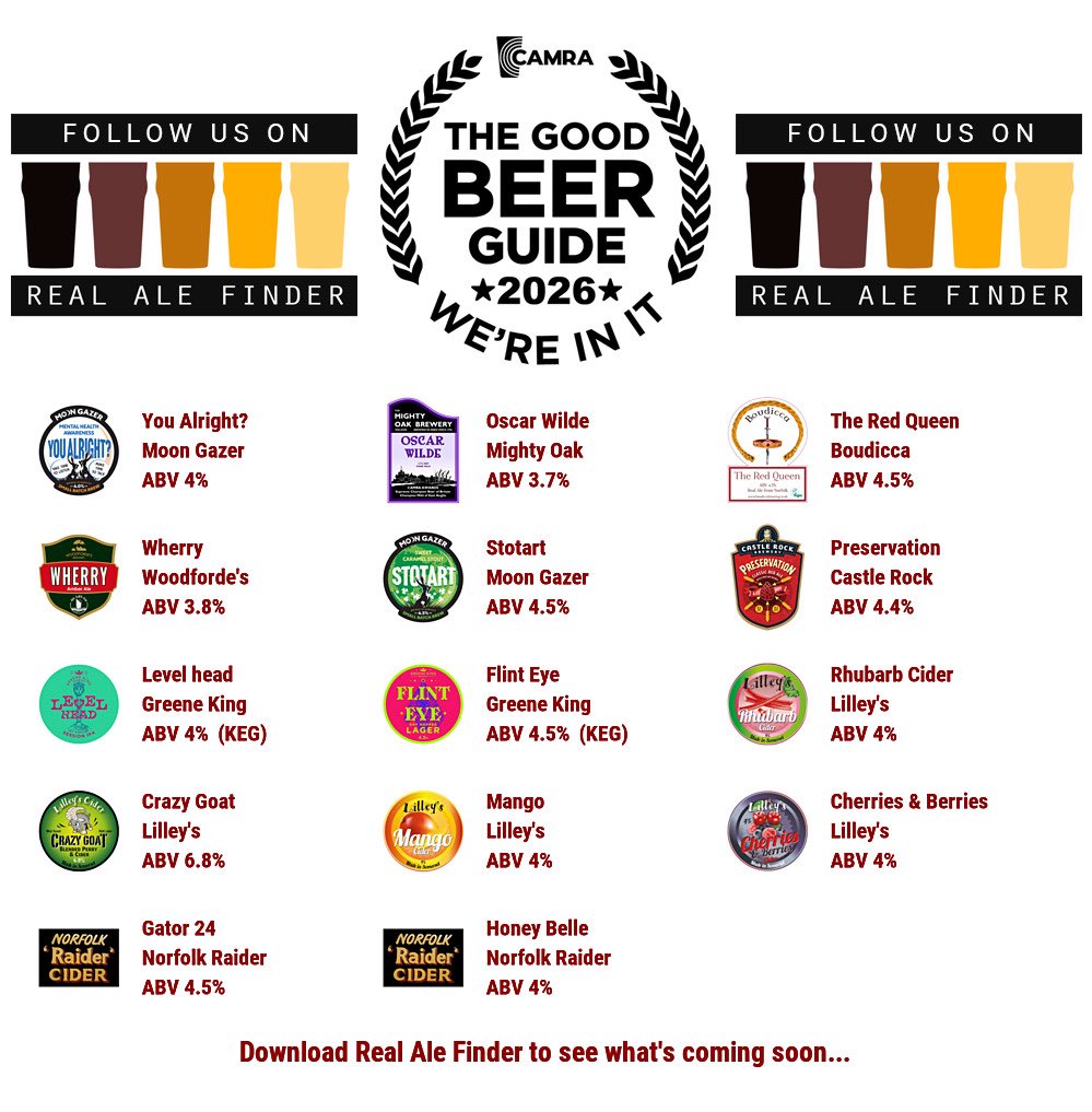 Lollards_Pit's tweet photo. Fri night line up ⬇️
https://t.co/NIqIirzNiY
⚽️Open 10am Sat ⚽️
#goodbeerguide @CAMRA_Official @moongazerale #YouAlright ⁦@856Foundation⁩ ⁦@NorfolkMind⁩ @MightyOakBrew @BoudiccaBrewing @WoodfordesBeer  @CRBrewery @greeneking @lilleyscider @RaiderCider 
#RealAleFinder https://t.co/BpEKvQ7aLH