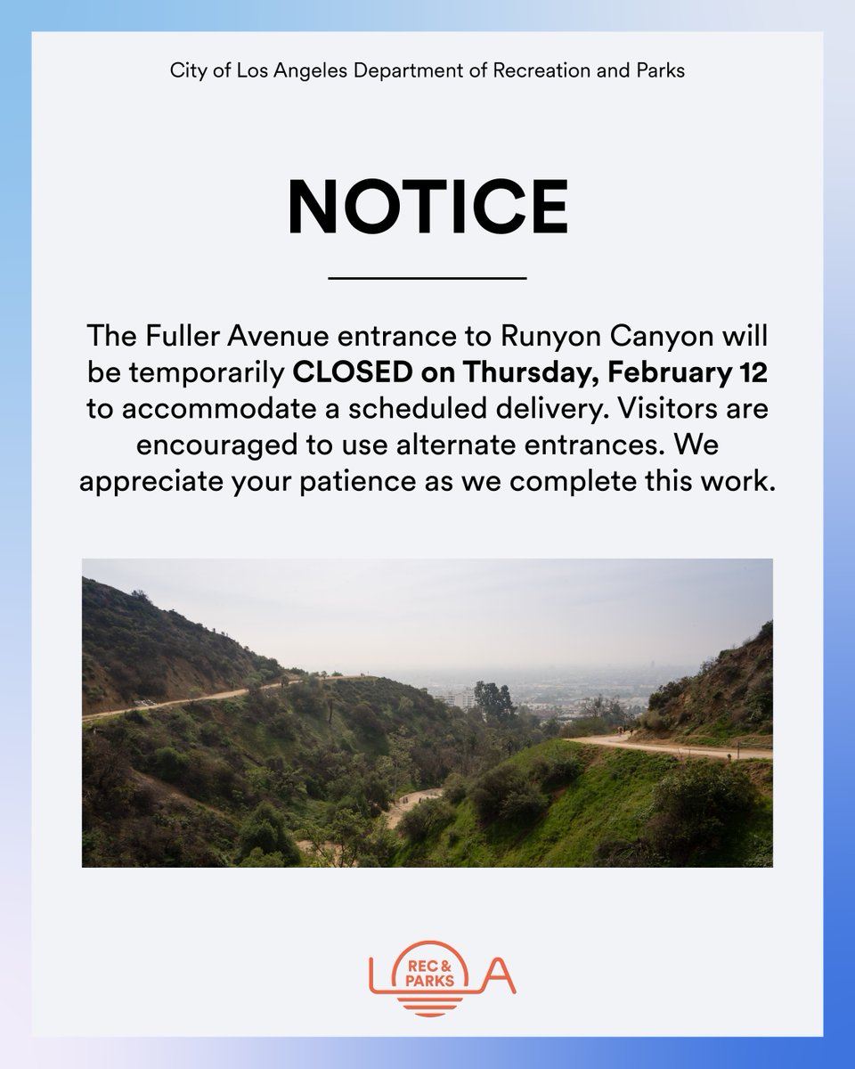 City of LA Department of Recreation and Parks tweet media