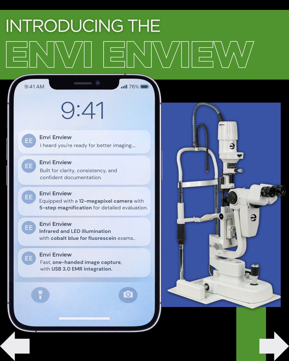NextVision_'s tweet image. It’s not you. It’s your equipment.
Read our latest blog and learn how Envi Enview is reimagining slit lamp imaging for today’s practices.
nextvisioninstruments.com/Blog/slit-lamp…

Contact us to learn more:
727.483.9140
sales@nextvision2020.com

#EnviEye #NextVisionInstruments