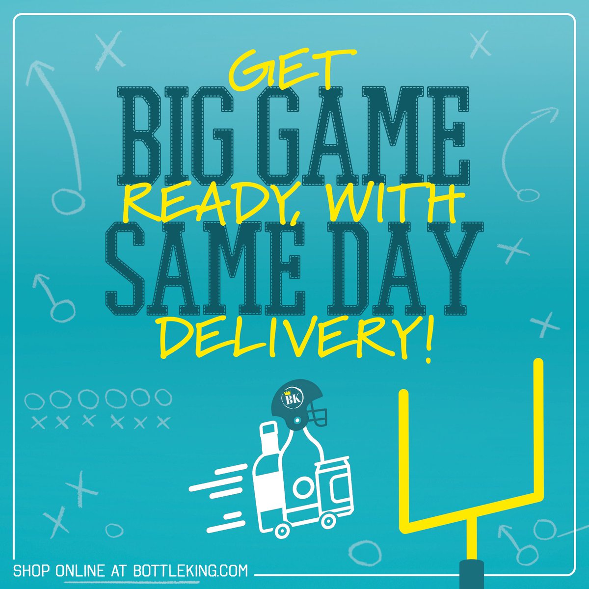 Getting ready for the BIG GAME? Let us help!🚐🏈🍷🍺🥃

Order your BIG GAME HAUL &amp; we’ll deliver it for only $3! (w/ $50 min.)

Choose ‘Delivery’ at checkout! Save time, #save gas, save money, score big!

Shop NOW at bottleking.com!🛒Your GAMEDAY HQ for 50+ years!🏈🏟️🎉