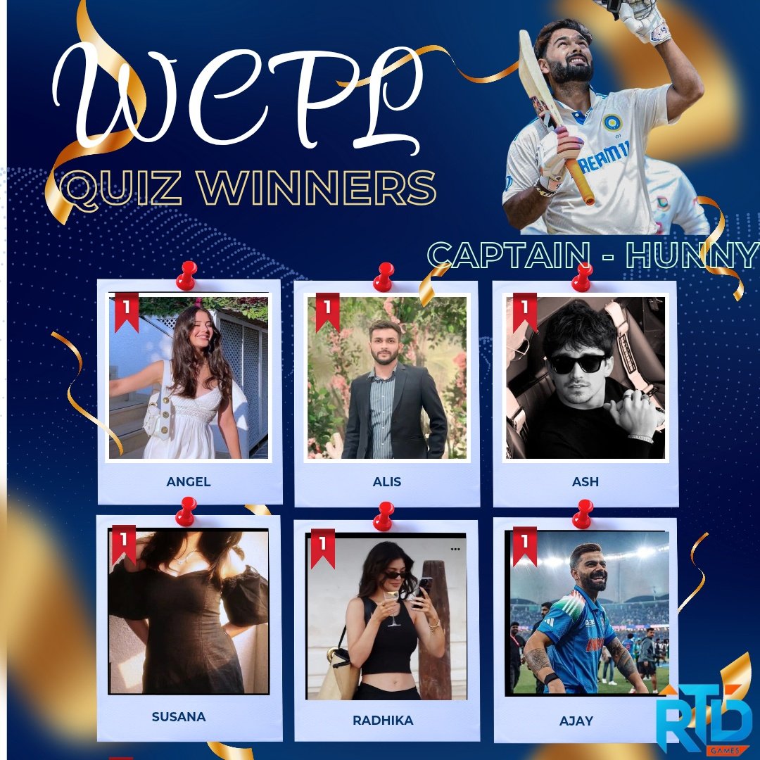 WCPL 4.0 FUN ACTIVITY CONTEST.

Congratulations To Dhurandhars for Winning Quiz Competition and Azad Penguins for Winning Meme Competition 🎊🎊

#WCPL