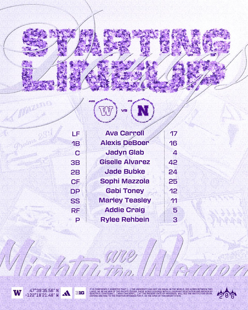 Washington Softball tweet media