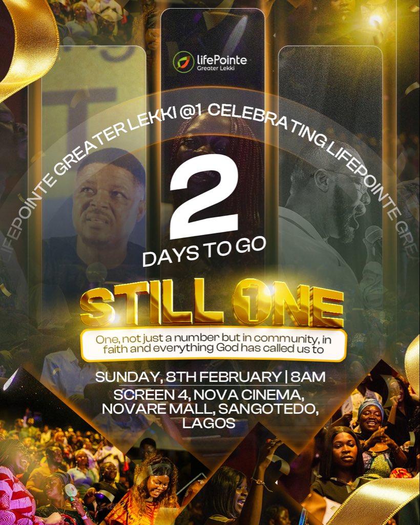 LifePointeGL's tweet image. 2 Days to go!

One year of showing up.
One year of growing together.
One year of God’s grace.

Almost time to celebrate being still one.