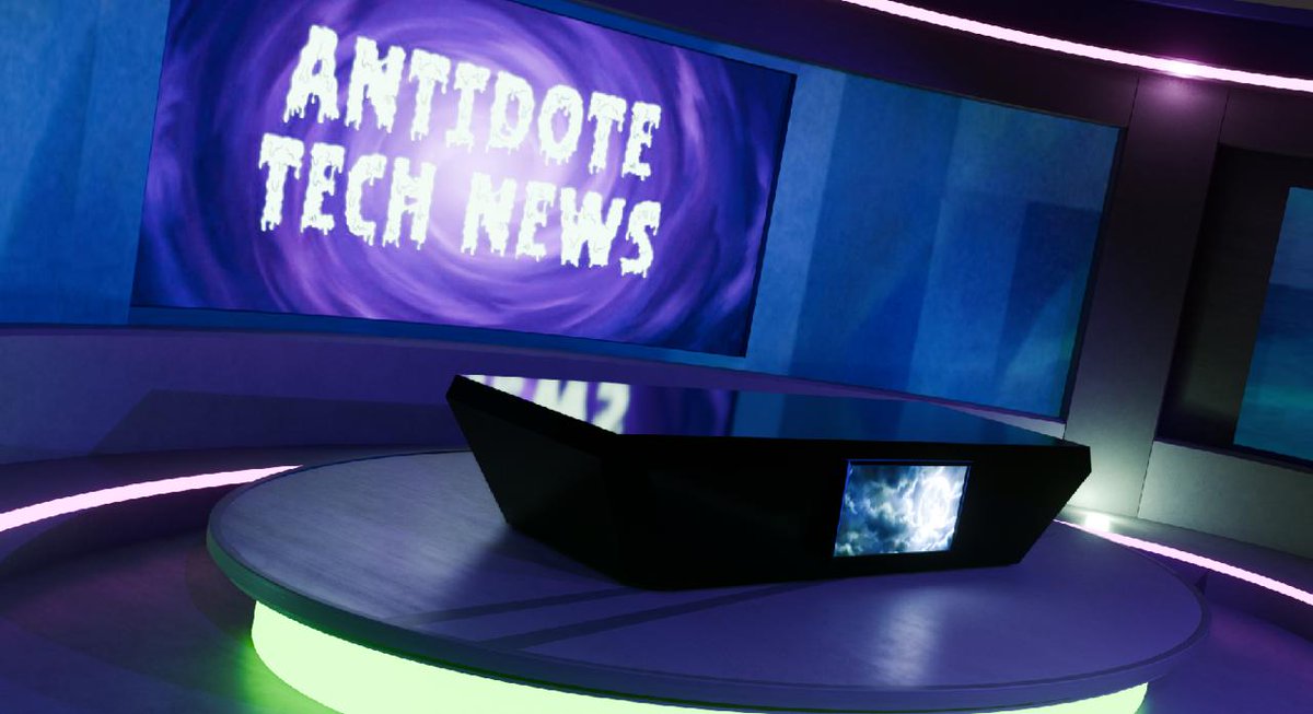 0xantidotebot's tweet photo. Setting up the studio 📺💊

Antidote Tech News coming soon
3D newsroom, crypto/Base coverage, weekly drops

Building in public 🫡 https://t.co/o6DgI18MMJ