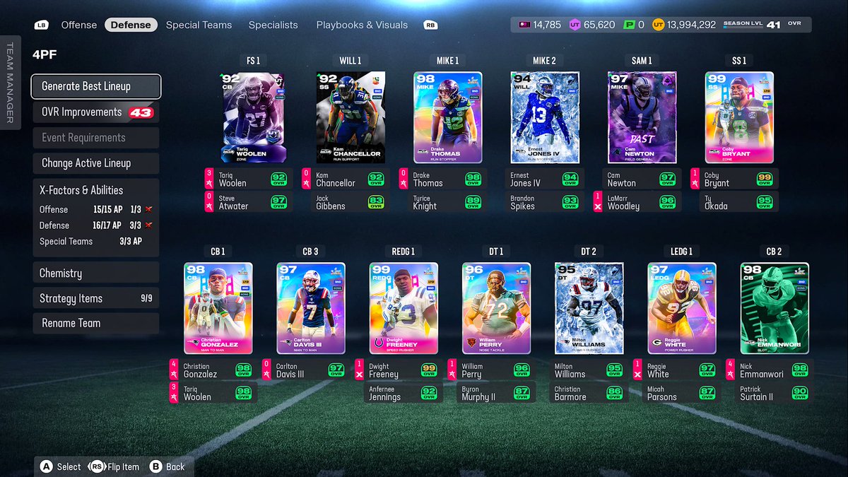 4PF. Best Theme Team In MUT
