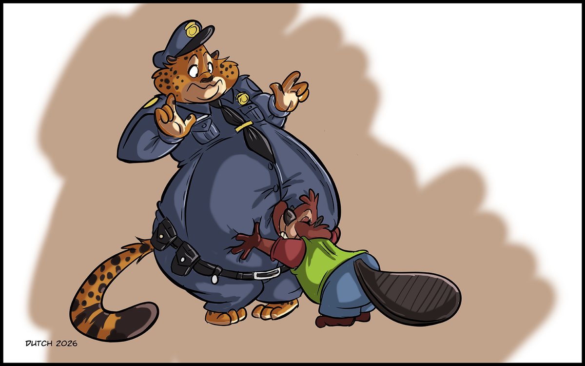 Dutchcartoon's tweet photo. When Nibbles meets Clawhauser.
#Nibbles #Clawhauser #Zootopia https://t.co/ZC7FyjlI1q
