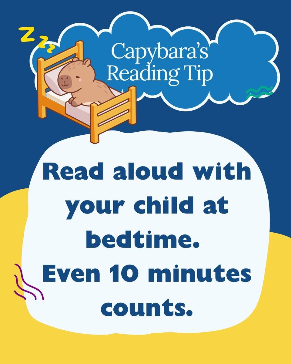 AlcottEagles's tweet photo. Capybara’s bedtime reminder 💤📚
A short story, a cozy moment, and a lifetime of learning. Even 10 minutes counts!

#AlcottEagles https://t.co/XjdOYQ505G