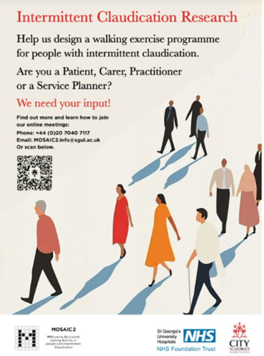 Martinfox2000's tweet image. Podiatrists working with people who are living with #PAD &amp;amp; intermittent claudication 🦵🫀

This study needs you 👇👇

Please retweet

@PodVascSAG 
@footindiabetes 
@RoyColPod