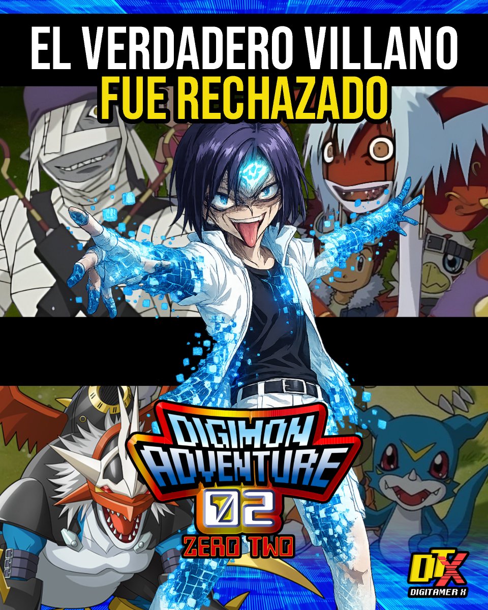 DigitamerX's tweet image. ❗ #DatosDigimon Random hasta que consiga novia #64

⚠ El villano original de #Digimon Adventure 02 iba a ser mucho más oscuro…

En el Blu-ray del 15.º aniversario de #DigimonAdventure02 (2016), el escritor principal Genki Yoshimura reveló uno de los datos más impactantes ⬇️⬇️