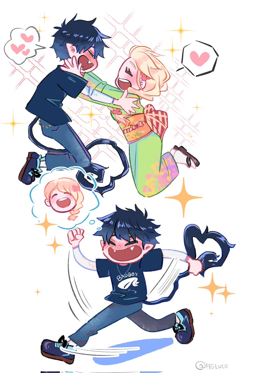 A happy couple 💕 #青の祓魔師 #Rinshi