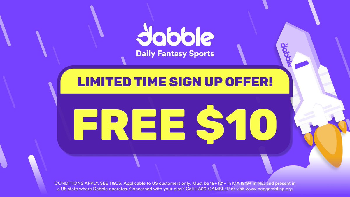 adater's tweet image. Daily Fantasy players in Colorado — @dabblefantasy is officially live🔥

If you’re getting in on the Super Bowl action, sign up today and get a free $10 bonus 👀