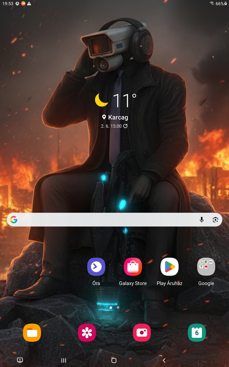 mrs_cromwell_'s tweet image. I know it's an AI generated picture... but I love it so much!!! 😊💕 This is my background picture on my tablet currently. 
The AI is NOT always bad! 
#Cameraman #BackgroundPicture #SkibidiToilet #MyTablet
