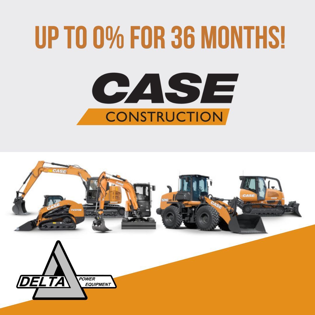 DeltaPowerEquip's tweet photo. See all our new Case Construction financing offers! Contact your local Delta Case CE dealer for any questions. See all our offers on our Construction Promotions page: https://t.co/wIe5Kr8xj7 

-

#caseconstruction #wheelloaders #miniexcavators #compacttrackloaders @CaseCE https://t.co/hw9KcAdAjR