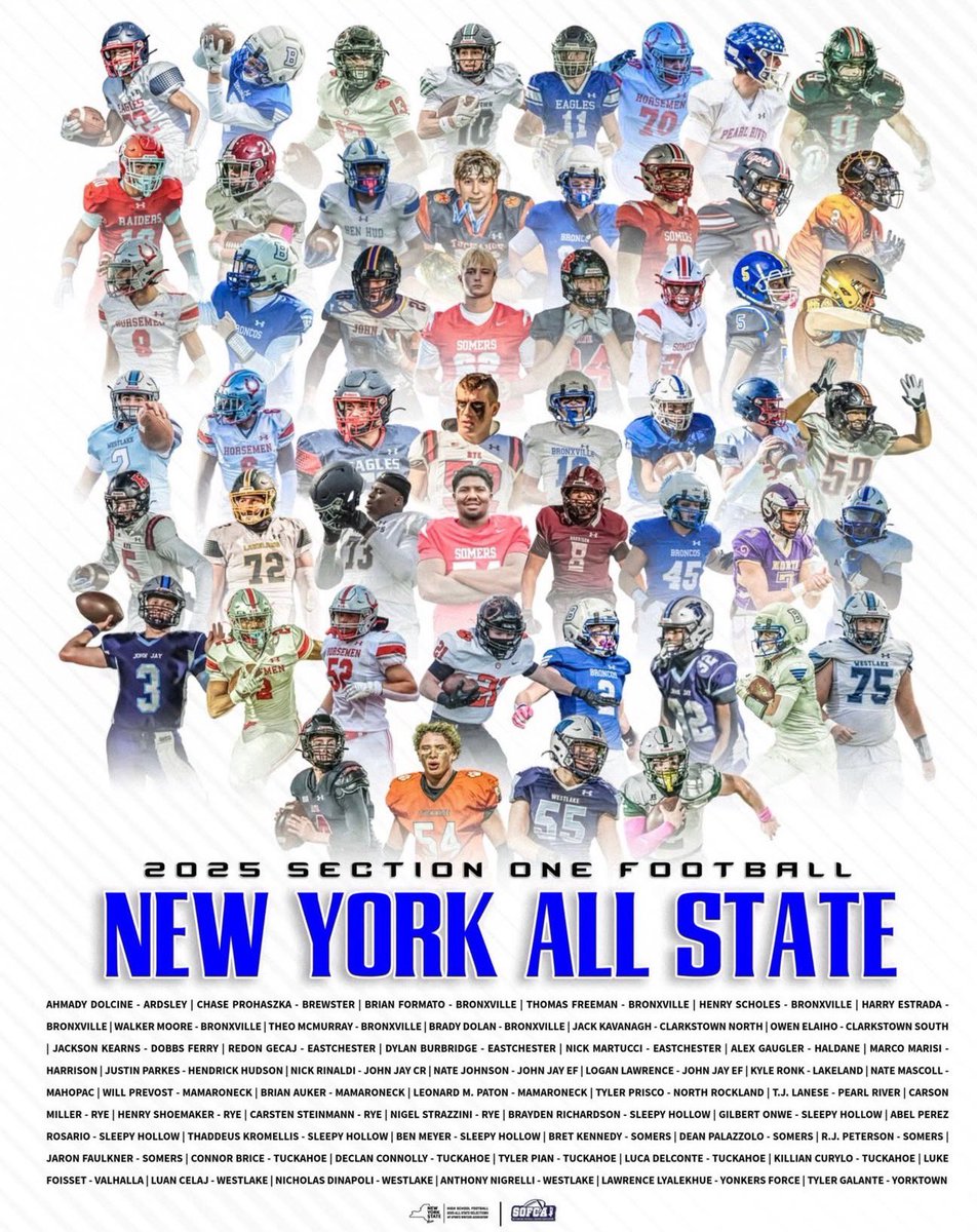 Four Sleepy Hollow STEER student athletes were recognized at the state level.Brayden Richardson &amp; Gilbert Onwe were named 1st Team All State, Abel Perez Rosario was named 2nd Team All State, and Jeremiah Bowen was named All State Honorable Mention. We are so proud of you! #STEER