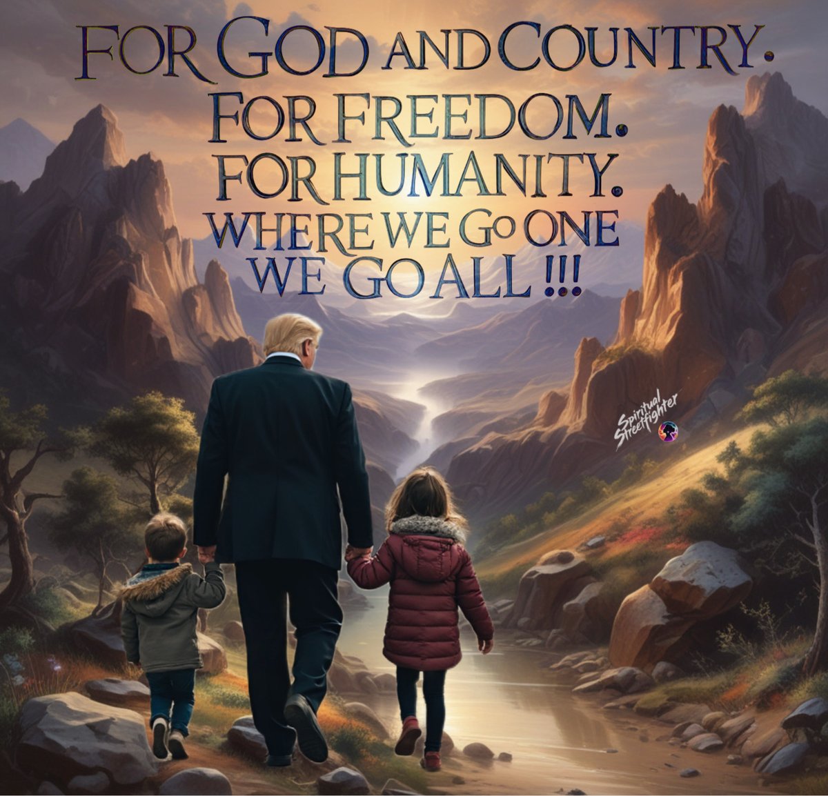 For God And Country. For Freedom. For Humanity. Where We Go One We Go All 🙏🙏🙏