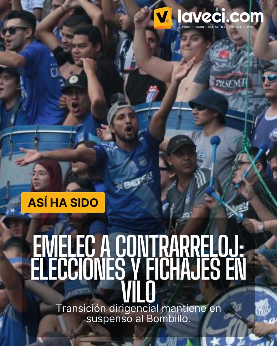 lavecicom's tweet image. ⚡️Emelec vive horas clave: elecciones, refuerzos y Explosión Azul en duda. Vicente Sánchez y Gonzalo Nápoli ya están confirmados. Lee la nota completa en #LaVeci 👉laveci.com/noticia/emelec… #Emelec #LigaPro #Guayaquil #ExplosiónAzul #VicenteSánchez #GonzaloNápoli #EnnerValencia