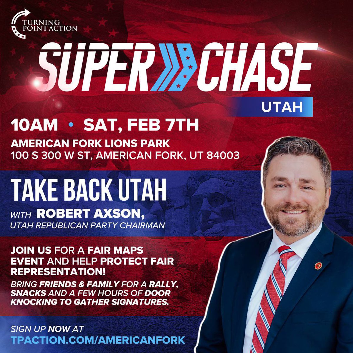 Our next Super Chase is TOMORROW in American Fork!

Let’s repeal Prop 4 together. Sign up with link in bio
