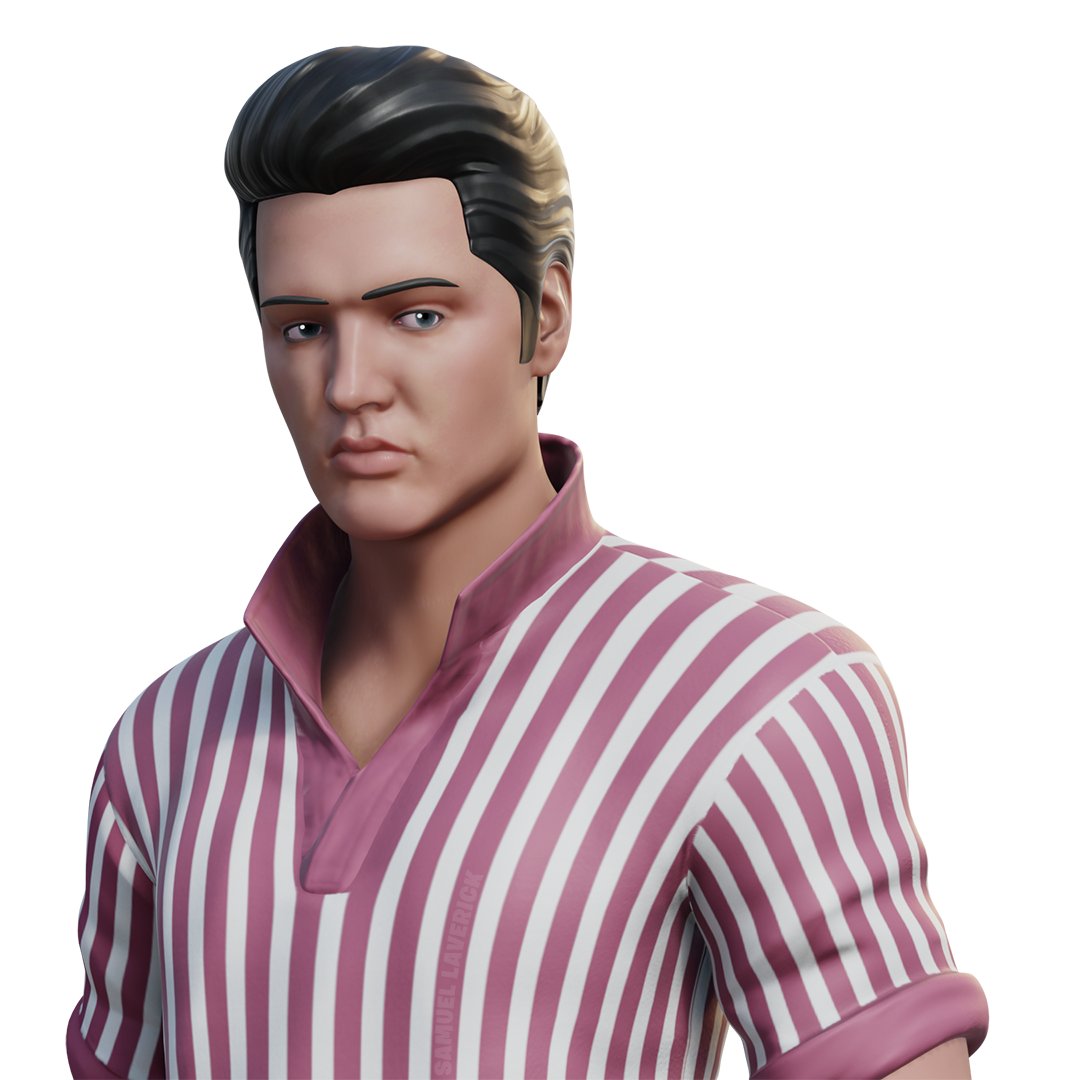 Elvis Presley - 1950s. Close up
Still really proud of this face sculpt! 

Excited to get him up on artstation
#FortniteArt #Elvis