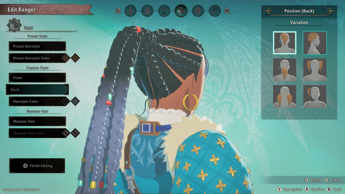 Got through the character creation part in the Monster Hunter Stories 3 demo.
Very happy how it turned out.