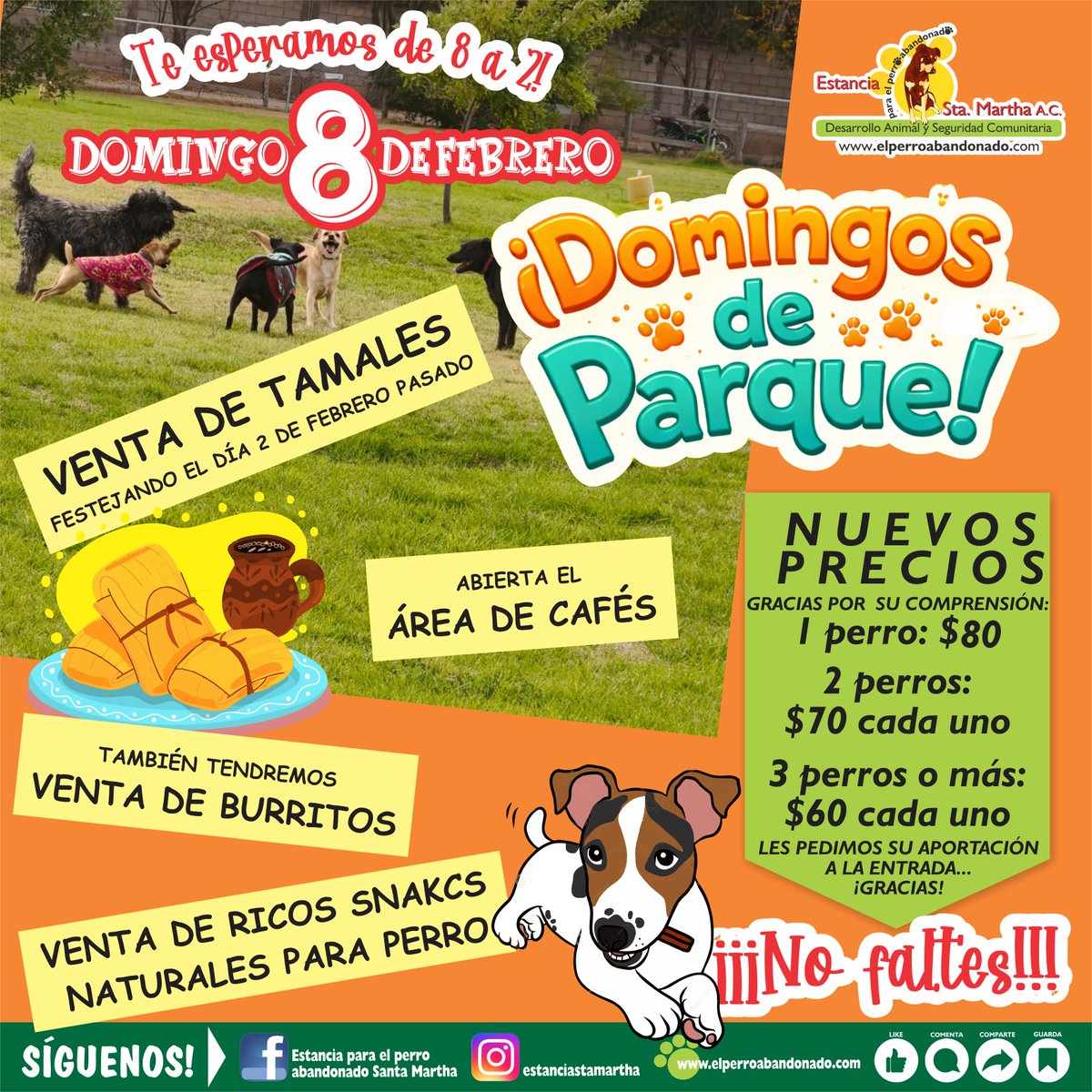 ¡¡¡Te invitamos este DOMINGO al PARQUE DE PERROS SANTA MARTHA!!!

CHECA AQUÍ TODA LA INFORMACIÓN:
facebook.com/photo/?fbid=13…