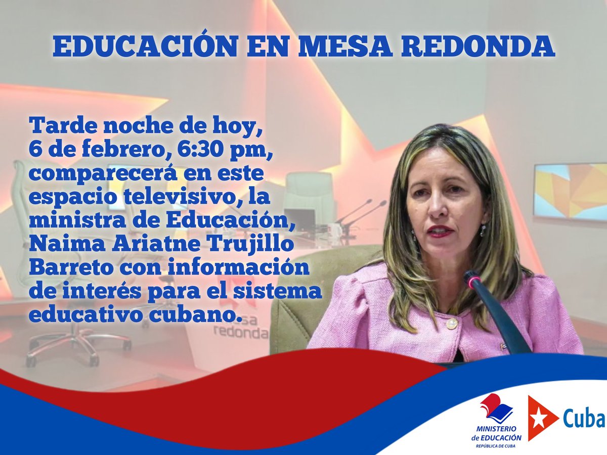El viceprimer ministro, Oscar Pérez-Oliva Fraga, y los ministros de Trabajo, Transp, Educ Sup y Educación, comparecerán en la Mesa Redonda para informar sobre las medidas q adoptada el país para enfrentar el arreciamiento d las agresiones estadounidenses contra Cuba.

#CubaMined