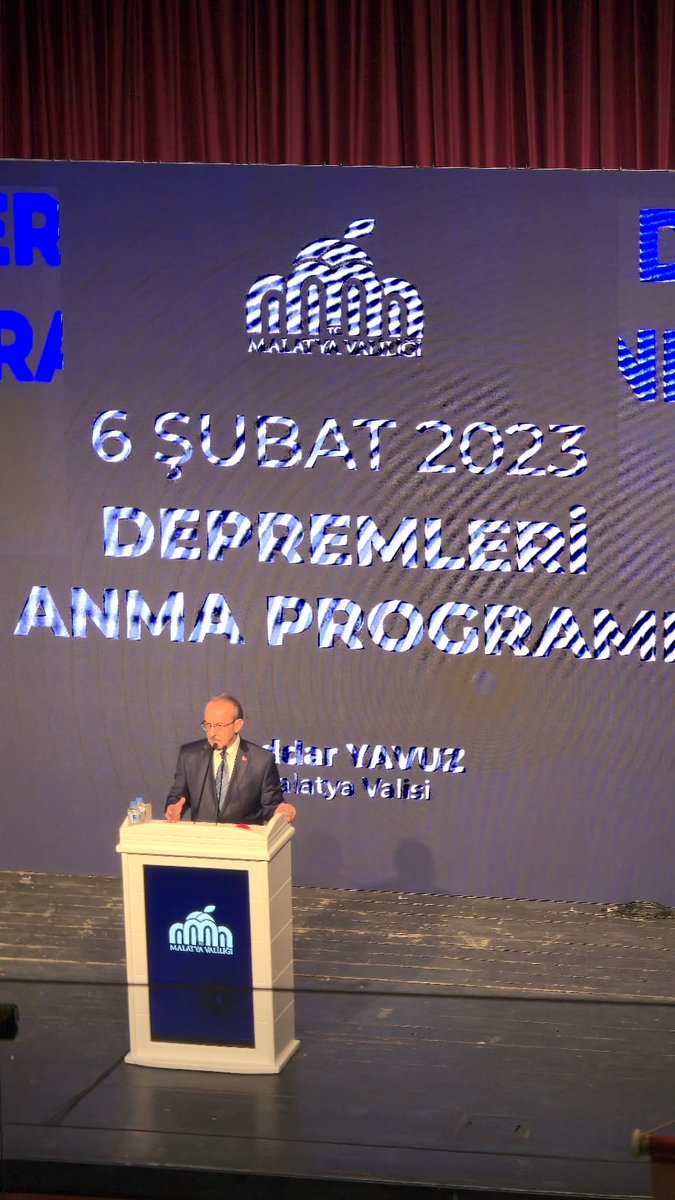 AndaMalatya's tweet photo. 6 Şubat 2023 depremlerinin yıl dönümü vesilesiyle Malatya Valiliğimiz tarafından düzenlenen anma programına katılım sağladık. https://t.co/4XpG8XrwGJ