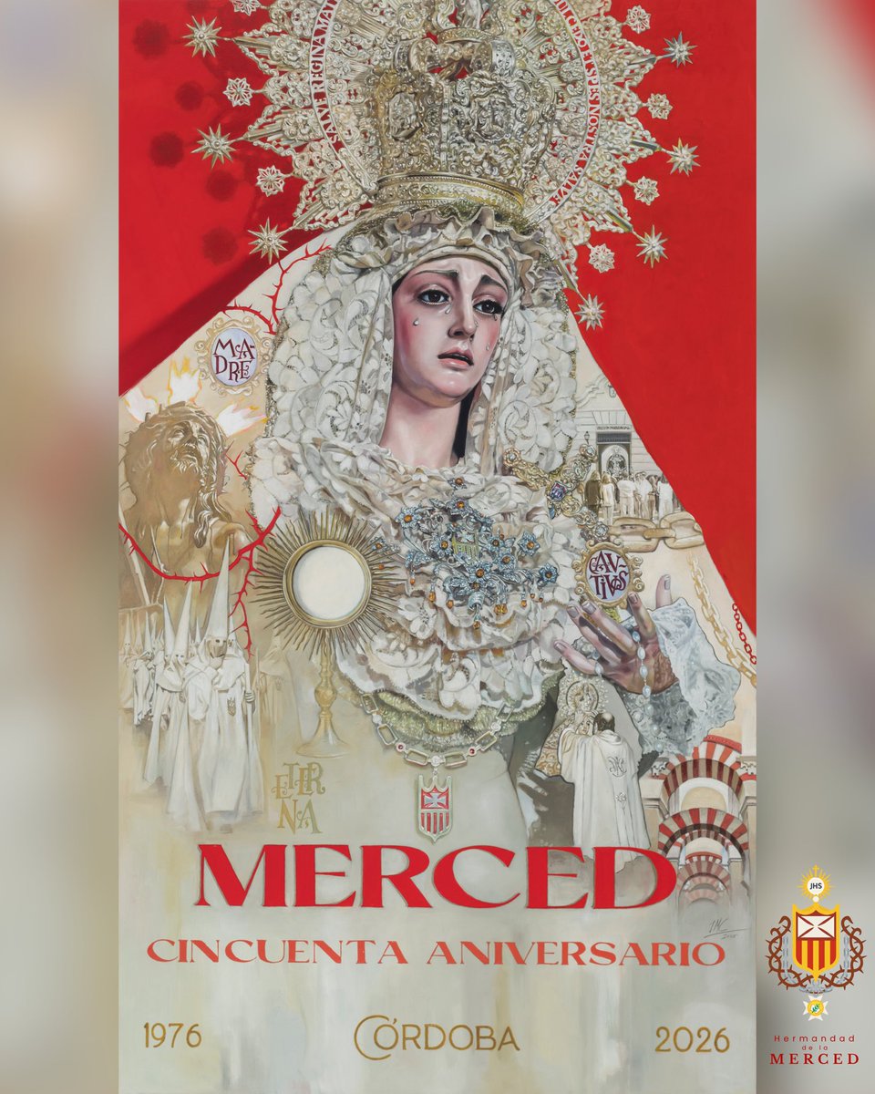 Hdad_Merced's tweet image. #𝟝𝟘𝔸ℕ𝕀𝕍𝔼ℝ𝕊𝔸ℝ𝕀𝕆 | Cartel conmemorativo del 50 aniversario de la bendición de Santa María de la Merced

Obra de Jose Cabrera Lasso De la Vega