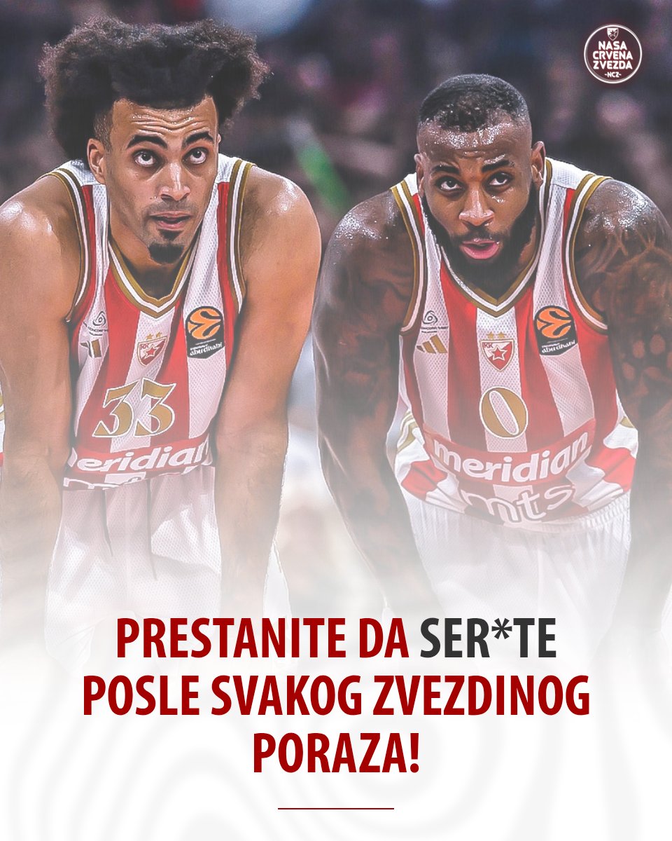 Poruka upućena "stručnjacima", koji kao da jedva čekaju da naš klub izgubi, kako bi tražili krivce u porazu, vredjali trenera i igrače.

Samo puna podrška igračima i upravi i ništa vise osim nje, toliko su makar zaslužili! 🔴⚪