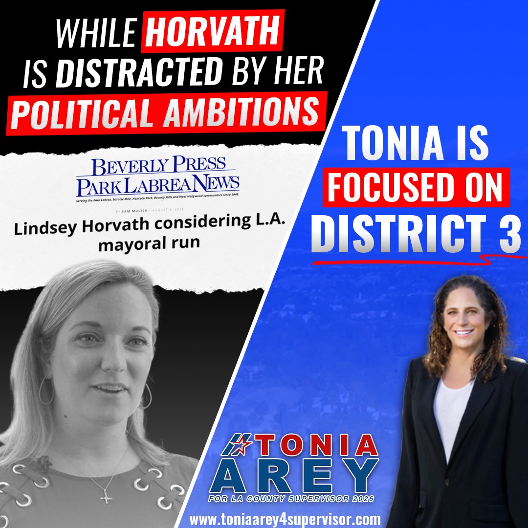 Lindsey Horvath is neglecting her constituents by contemplating whether she wants to fail up to being LA’s next mayor, or continuing her failed, extreme leadership in District 3. While she is thinking about herself and her own political ambitions, I am thinking about YOU. 
June
