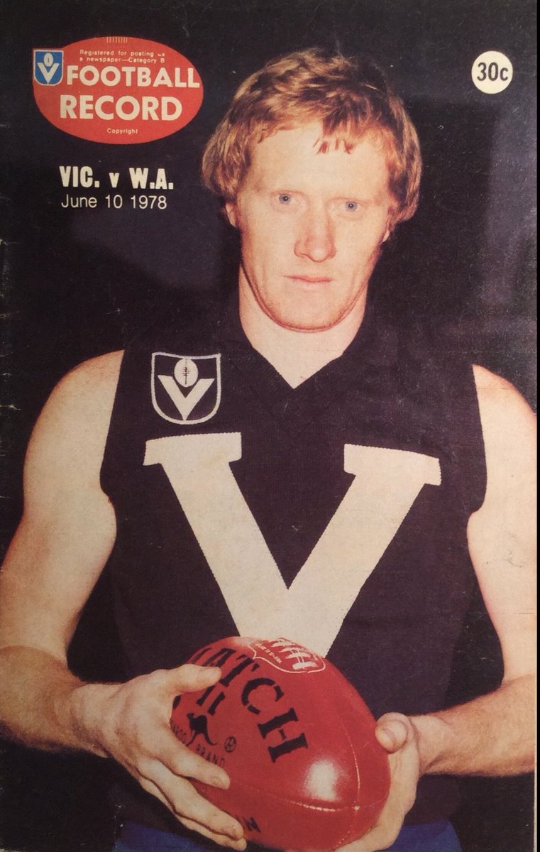 North Melbourne star Keith Greig was that good he was selected to play for Victoria as a 19 year old in 1971 after playing only 8 games of League footy

It was the first of 13 matches he played for his State

The two time Brownlow Medalist was awarded Victorian captaincy in 1978
