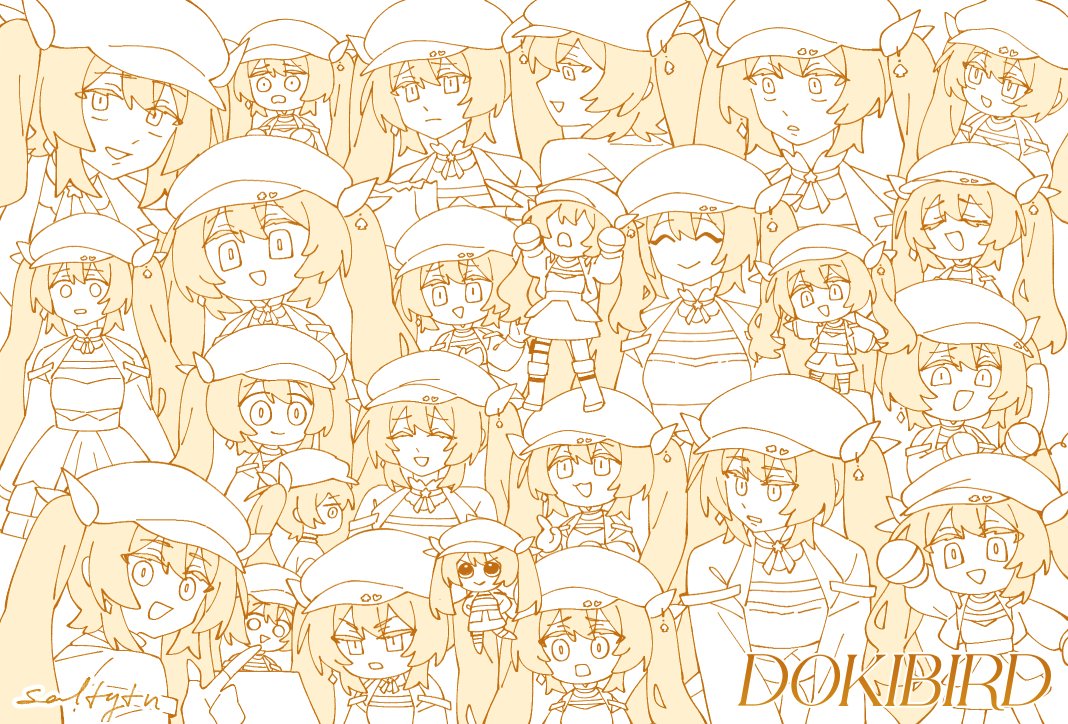 saltytn's tweet photo. redrew most of the retro dokis i made over the past 2 years #dokigallery https://t.co/W18U6VD6IG