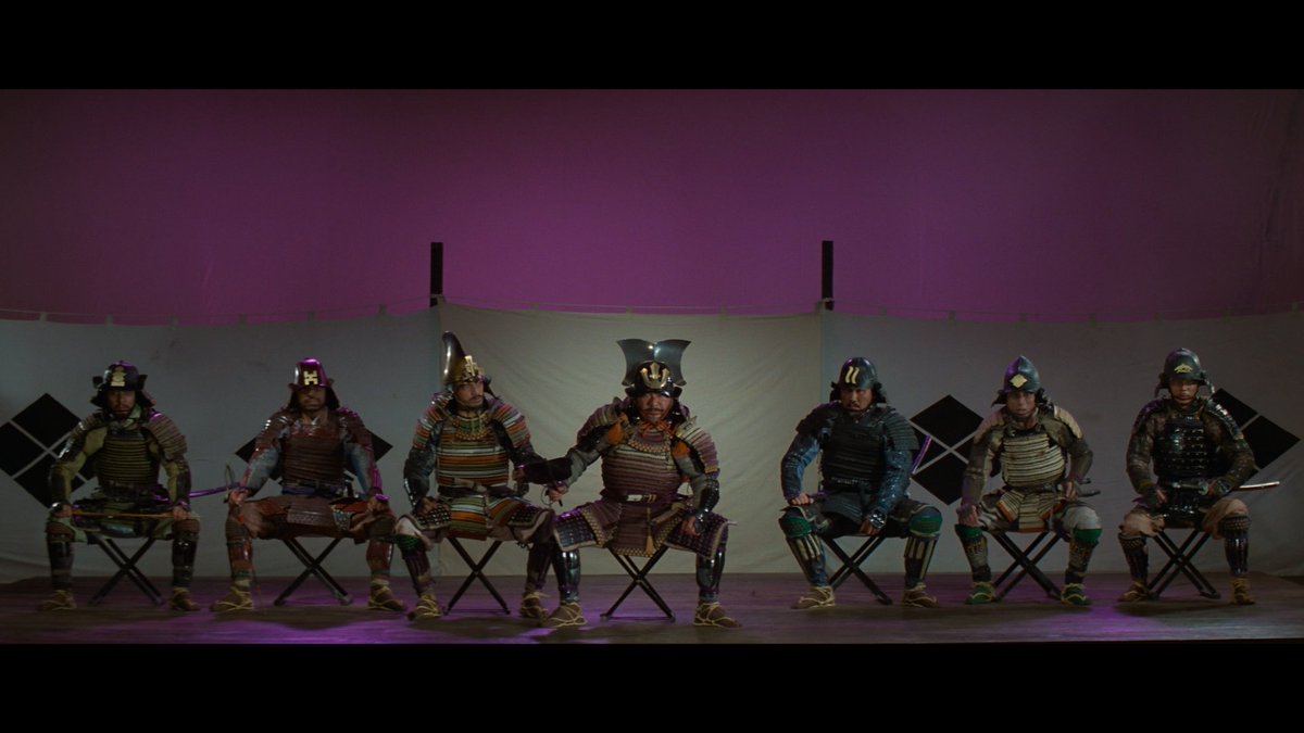 ShowaAddict's tweet photo. Shintaro Katsu as Takeda Shingen in the initial news flash of Kagemusha. https://t.co/VkQQzXCf1u