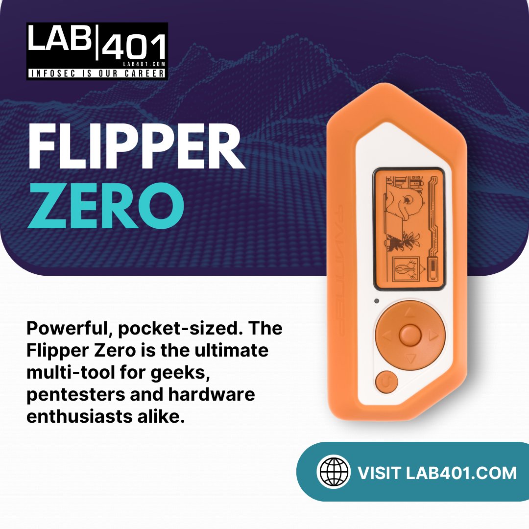 Lab_401's tweet image. IR transceiver with a built-in library for TVs, stereos, A/C &amp;amp; more—capture + replay from your pocket. 📲📡 
Get yours now🔗 l.lab401.com/Y3PL4 
#lab401 #pentesting #Infrared #FlipperZero
