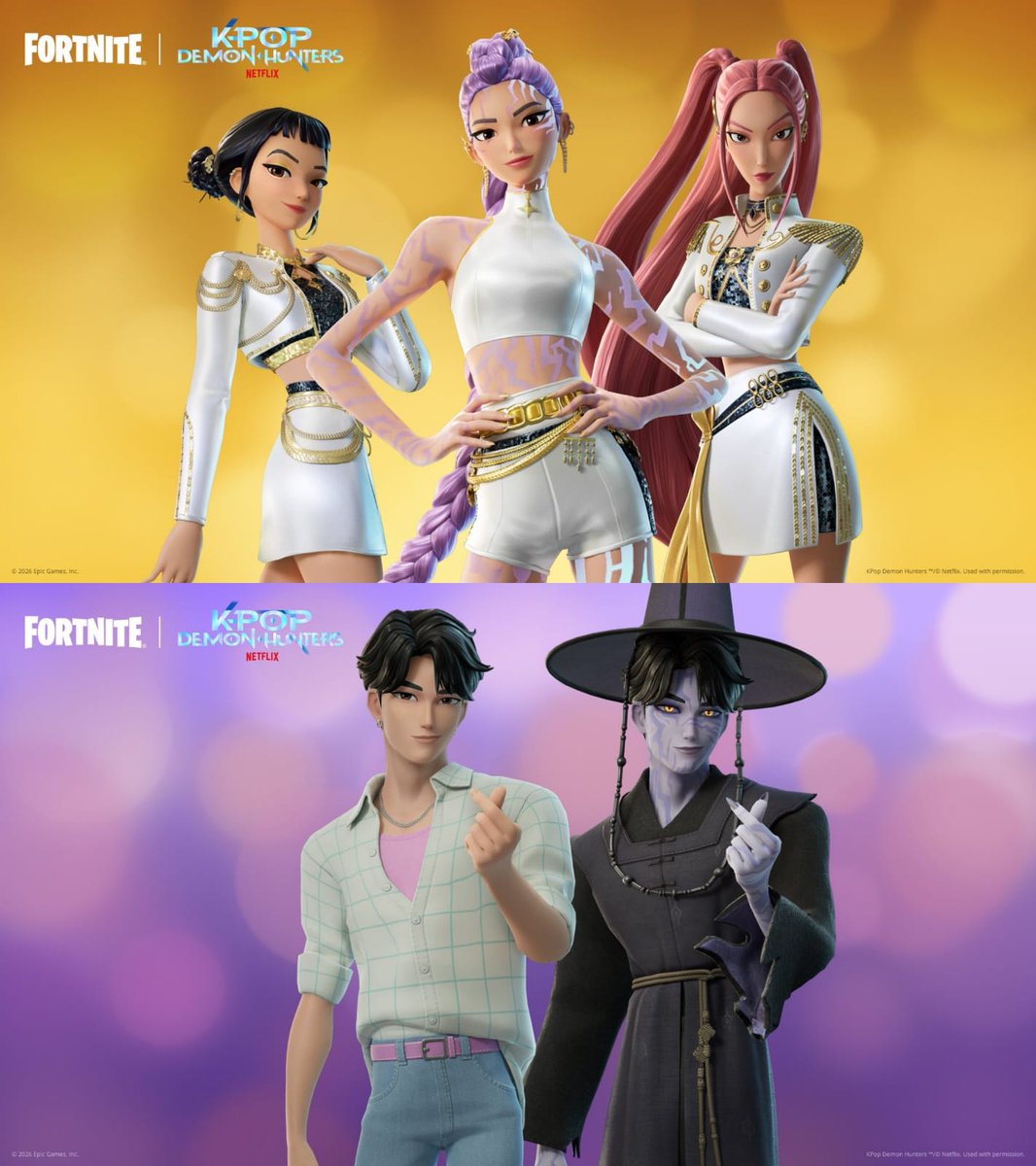 ph___heather's tweet photo. DESSA VEZ ELAS SERÃO LETAIS! 

Zoey, Rumi e Mira retornam ao fortnite com três novas skins juntamente com Jinu, membro dos Saja Boys! 

Considere usar o meu code "Heather" na compra de qualquer item da loja! 🩷 #ad https://t.co/VmbtJAYLB9