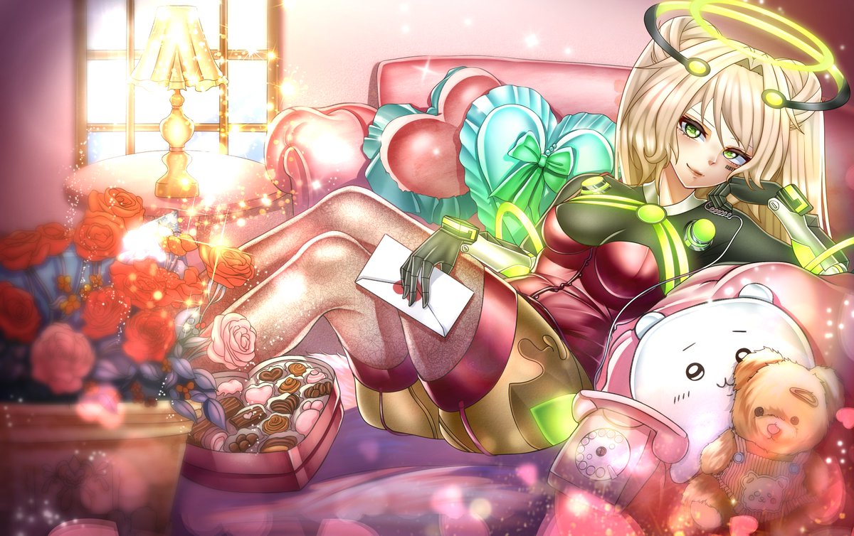 2_wolfdevil's tweet image. Alrighty since Valentines is almost here in about a week, Here is some of the lovely Art I got made by @keikohanachan for Valentines Day. 🫶💝